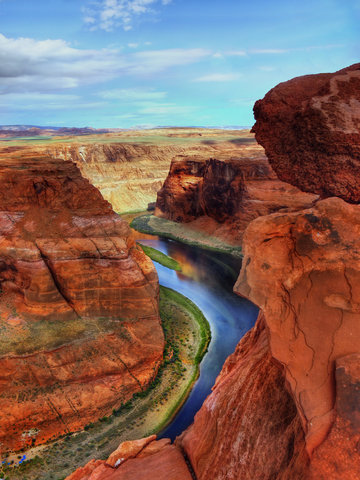 Rock cycle visual: Grand Canyon image showing layers of sedimentary, igneous, and metamorphic rocks.