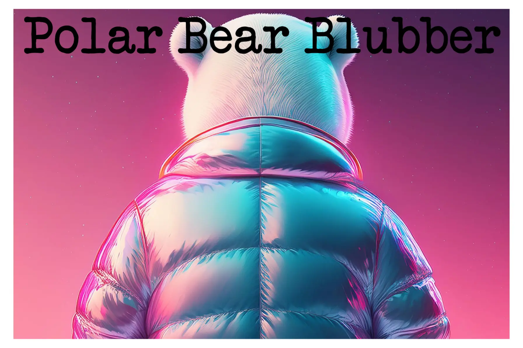 Image of a polar bear wearing a puffy coat with its back to the camera depicting the kid experiment titled, "Polar Bear Blubber." It is a link to this and other outdoor preferred experiments.